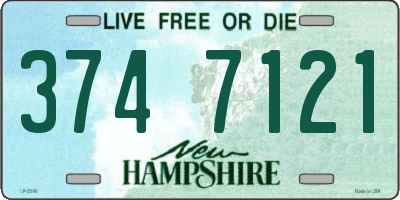 NH license plate 3747121