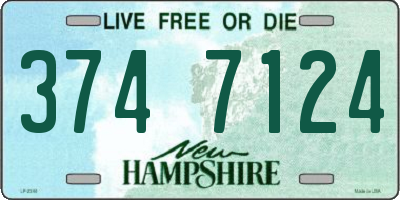 NH license plate 3747124