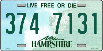 NH license plate 3747131
