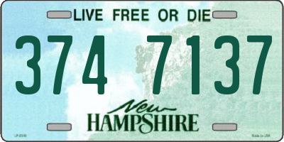 NH license plate 3747137