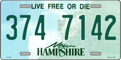 NH license plate 3747142
