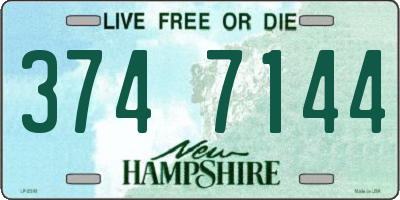 NH license plate 3747144