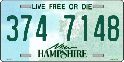 NH license plate 3747148