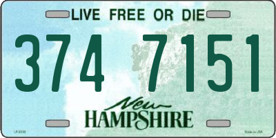 NH license plate 3747151