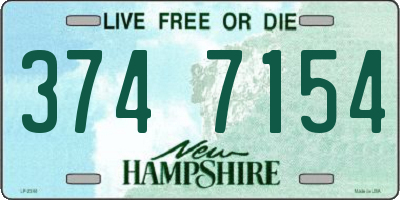 NH license plate 3747154