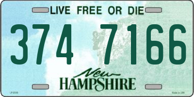 NH license plate 3747166