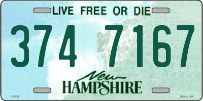 NH license plate 3747167
