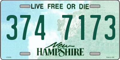 NH license plate 3747173