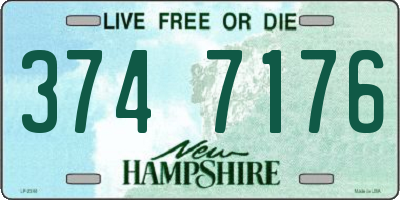NH license plate 3747176