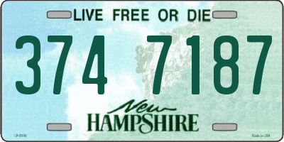 NH license plate 3747187