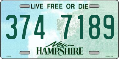 NH license plate 3747189