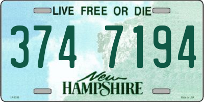 NH license plate 3747194