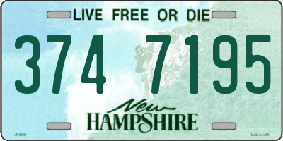 NH license plate 3747195