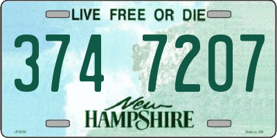NH license plate 3747207
