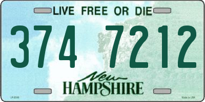 NH license plate 3747212
