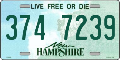 NH license plate 3747239