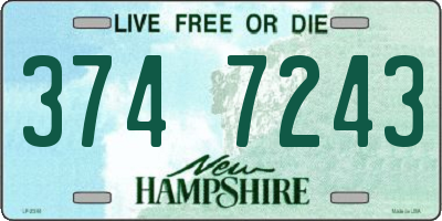 NH license plate 3747243