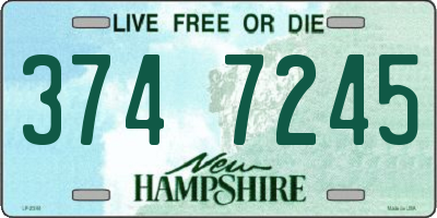 NH license plate 3747245