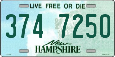 NH license plate 3747250