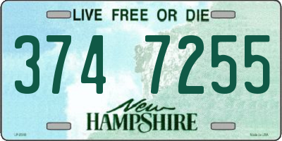 NH license plate 3747255
