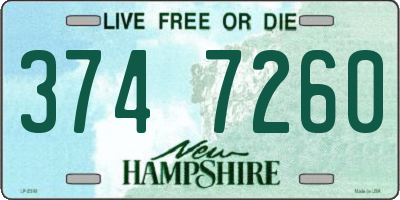 NH license plate 3747260