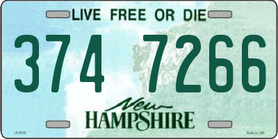 NH license plate 3747266