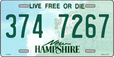 NH license plate 3747267