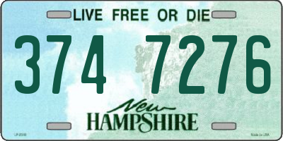 NH license plate 3747276