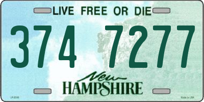 NH license plate 3747277