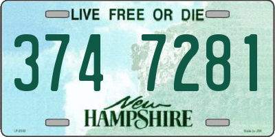 NH license plate 3747281