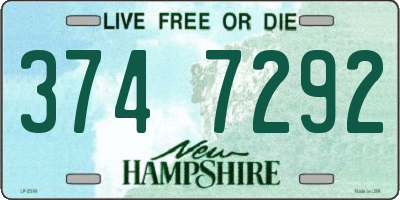 NH license plate 3747292