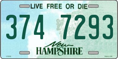 NH license plate 3747293