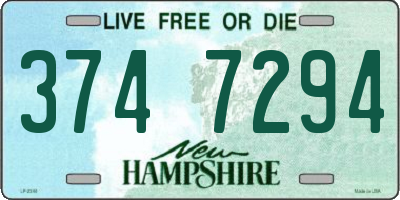 NH license plate 3747294
