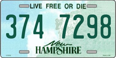 NH license plate 3747298