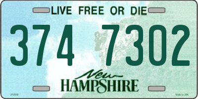 NH license plate 3747302