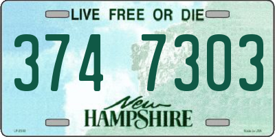 NH license plate 3747303