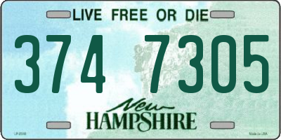 NH license plate 3747305