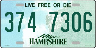 NH license plate 3747306