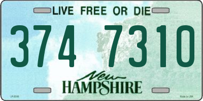 NH license plate 3747310