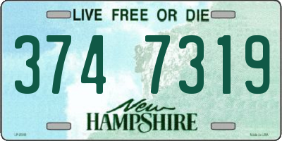 NH license plate 3747319