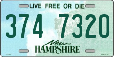 NH license plate 3747320
