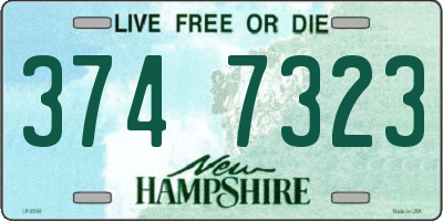 NH license plate 3747323