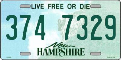 NH license plate 3747329