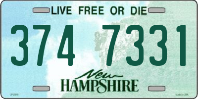 NH license plate 3747331