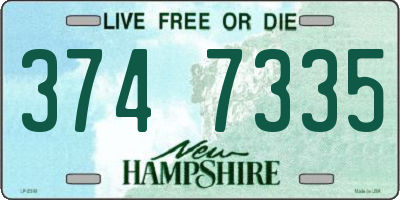 NH license plate 3747335