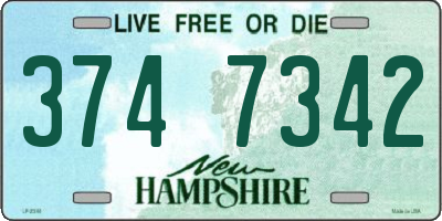 NH license plate 3747342