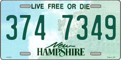 NH license plate 3747349
