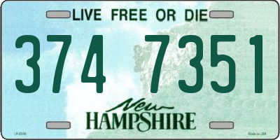NH license plate 3747351