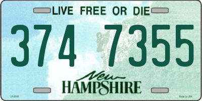 NH license plate 3747355
