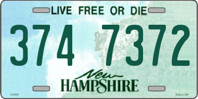 NH license plate 3747372